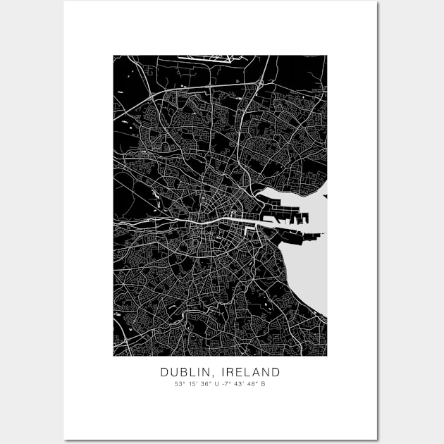 dublin map tshirt minimalist Wall Art by Genetics art